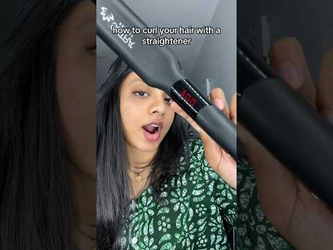 how to curl your hair with a straightener #hairtok #hairtutorial #straightnercurls