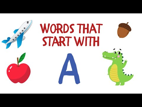 Words Starting with A: Pre-k learning videos about the alphabet!