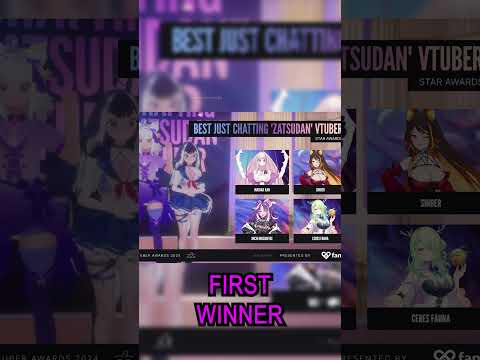 Winner of Best Just chatting Vtuber of the year  #vtuber #filian #awardwinning #ceresfauna