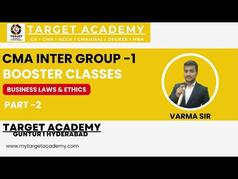 2.CMA_INTER_G1_LAW_BOOSTER_CLASSES_PART-2_BY_VARMA_SIR #cma #cmaexam #cmainter #ca #acca #cmausa