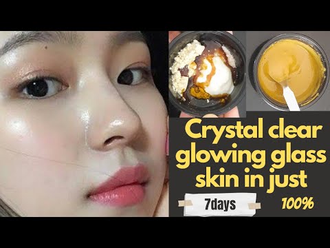 7 days glowing skin challenge, crystal clear glass skin,100% result, pehele din se hi visible effect