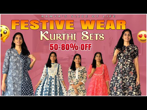 Comfortable festive wear Anarkali starts @Rs 500 |Cotton Anarkali Kurtis|50-80% off|Amazon|Ramya.