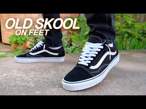 Vans Old Skool (Black & White) On Feet!