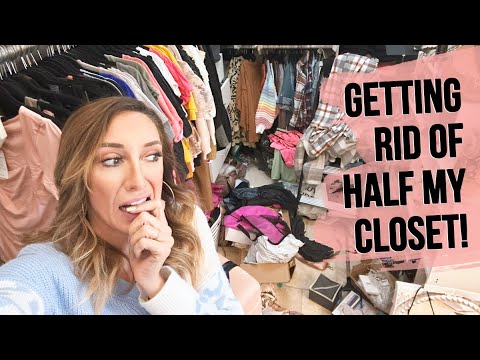 Getting rid of HALF MY CLOSET!! MASSIVE minimalist clean & de-clutter | Jordan Page