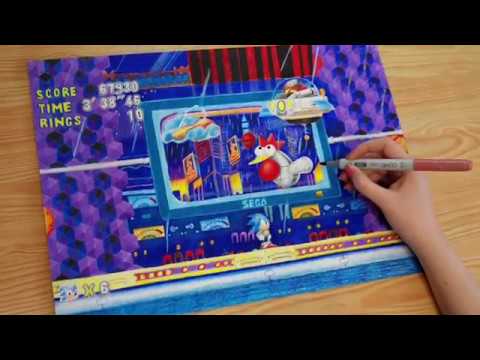 Speed Drawing Sonic Mania Studiopolis Zone Act 2 Boss