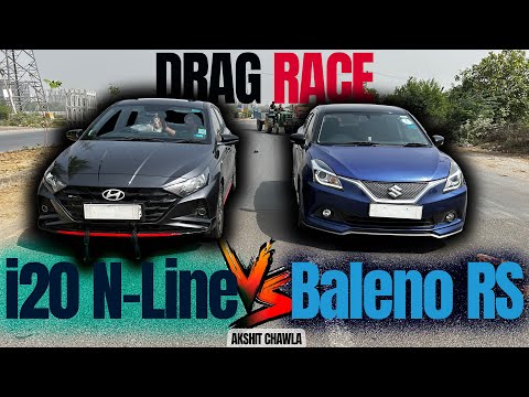 i20 nline manual vs baleno rs manual || drag race 🏁 || japanese vs korean 💪