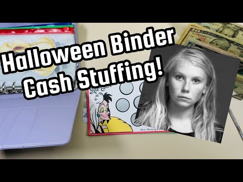 Halloween Binder Cash Stuffing & Murder Mystery Story! #cashstuffing #murdermystery