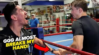 Gennady Golovkin almost BREAKS REPORTERS HAND! Displays UNREAL grip strength!