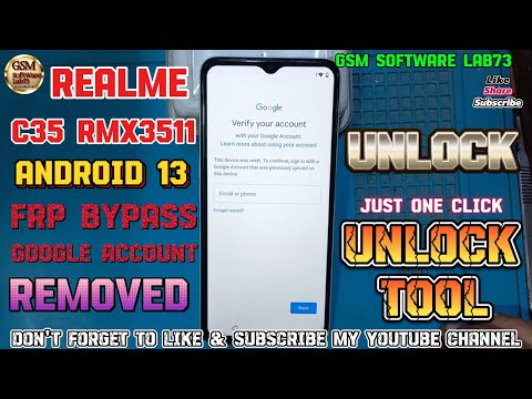 Realme C35 FRP Bypass|Realme Rmx3511 Google Account unlock by UnlockTool|GsmSoftWareLab73