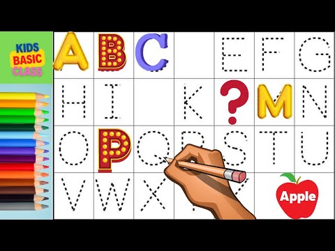 Abcd, alphabets |a for apple | phonics song | abcde varnamala | Kids Basic Class | kidsbasic123 ✏️📝