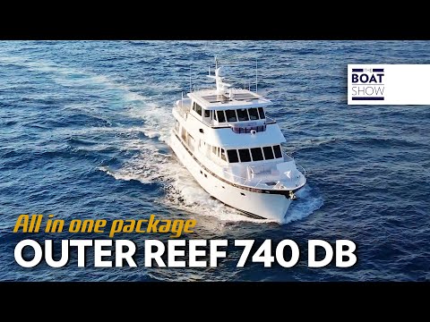 OUTER REEF 740 Deluxbridge seen at FLIBS 2023 - The Boat Show