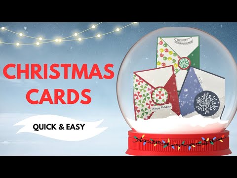 Christmas Cards Quick & Easy #christmascards #quickchristmascards #easychristmascards