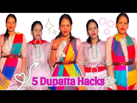 These Dupatta Hacks will change your fashion look | 5 Dupatta Hacks for suit |Dupatta style for suit