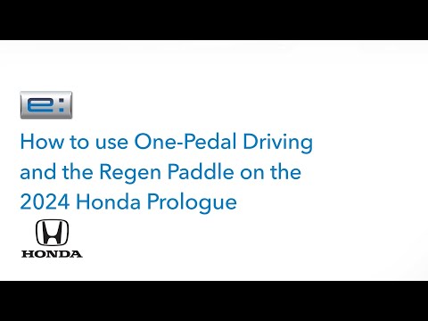 Honda Prologue | How to Use One Pedal Driving and the Regen Paddle