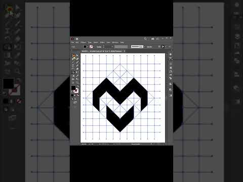 How to design M Letter logo in Heart Shape || Adobe Illustrator