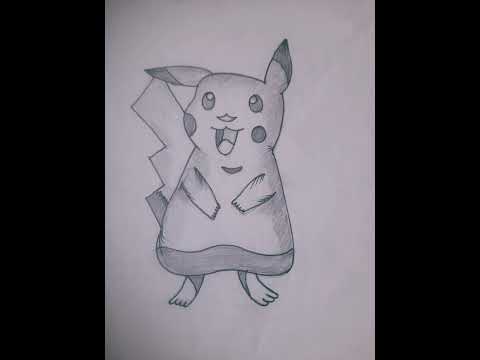 Pikachu  pencil shading drawing