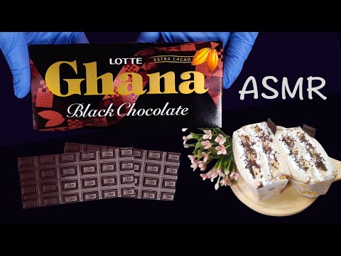 ASMR -Lotte Ghana Bitter Black Chocolate Bar to SandWich