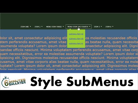 Style the Sub-menus for a Horizontal Navigation Menu with Drop-down Sub-menus