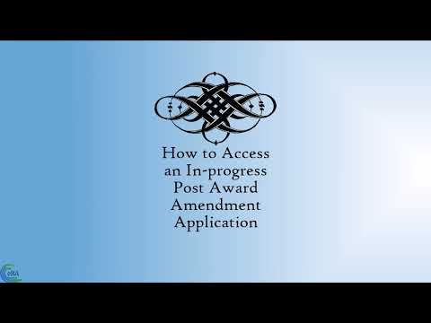 How to Access & Initiate a Post Award Amendment within eRA Commons & ASSIST