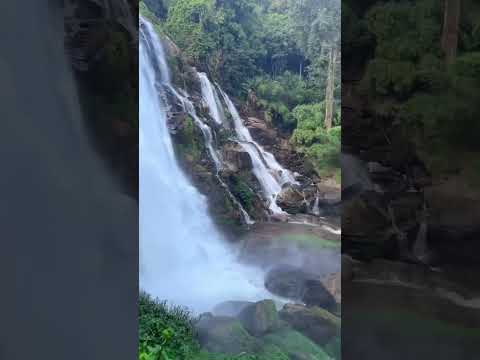 Beautiful waterfall in Doi Inthanon NP in Thailand - Wachirathan Waterfall