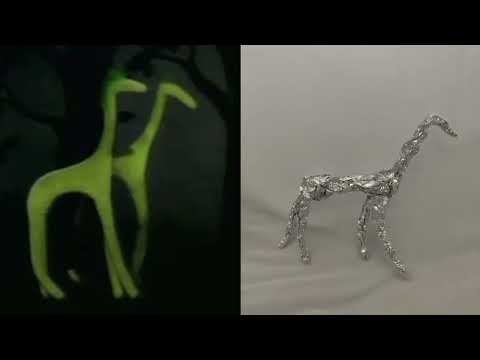 Green Gazelle - Aluminum Foil Sculpture