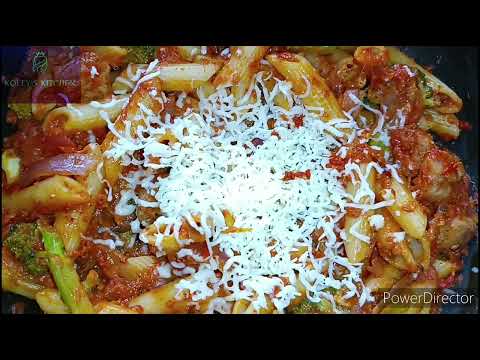 Pasta with nutrela and broccoli healthy and delicious dish#pasta #cheese #healthy #koleyskitchen