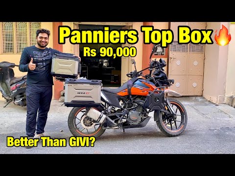 Touring Setup for KTM 390 Adventure | Panniers Top Box Luggage Setup For Bike | Ladakh 2023🔥 #geek