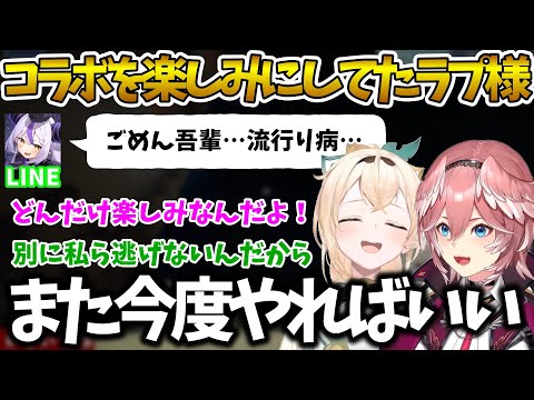 コラボに参加出来なくなり、悲しんでるラプ様との裏でのやり取りを話すいろはとルイ姉【ホロライブ切り抜き】