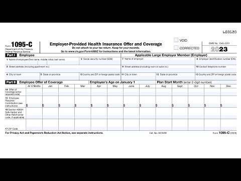 IRS Form 1095-C walkthrough (Employer-Provided Health Insurance Offer and Coverage)