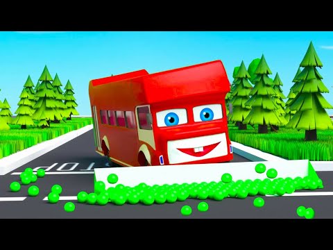 EIEIO | Old MacDonald Had A School | Colorful Buses Song | Nursery Rhymes for Kids & Babies Song