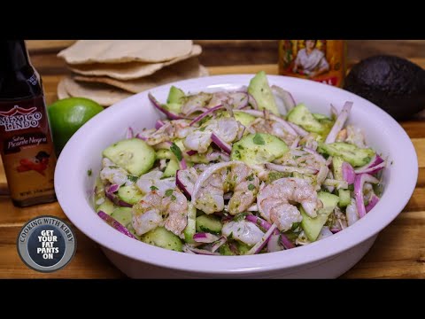 Aguachiles Verdes - Shrimp in Salsa Verde - Mexican Food - Aguachiles