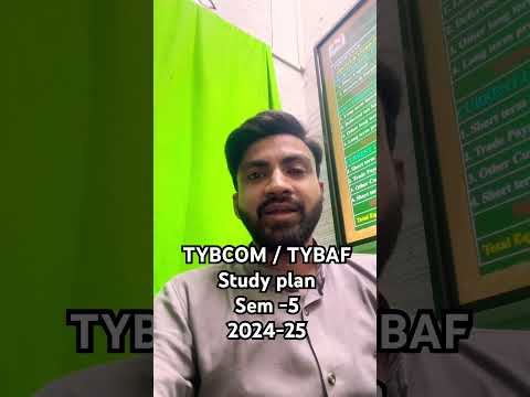 TYBAF / TYBCOM- sem 5 | Mumbai university | Study plan |