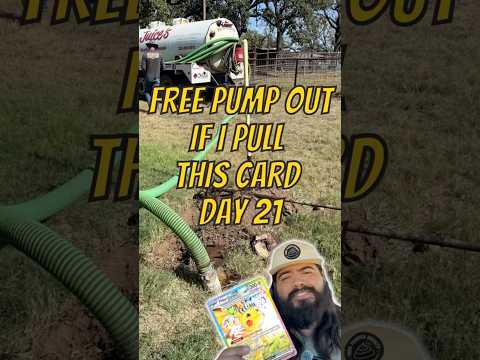 Free Septic Tank Pump Out If I Pull This Card: Day 21 #shorts