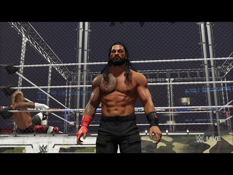 WWE2K24 | Roman Reigns vs Solo Sikoa | STEEL CAGE  MATCH | Neon Nights Gamer