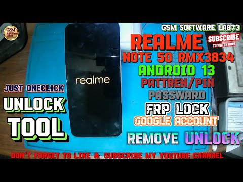 Realme Note50  Reset Lock & FRP Unlock Tool|Android 13|Realme Note 50 RMX-3834 Google Account Unlock