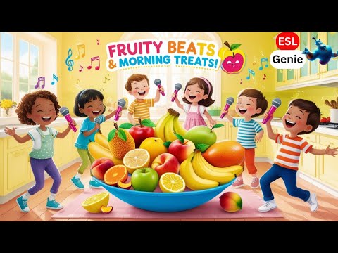 Let's Sing and Learn About #fruit 🍑🍒🍓🍌🎶 #eslsongs #singandlearn #kidssongs  #kids #esl #sing