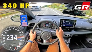 340HP Toyota GR Yaris meets Porsche Panamera on AUTOBAHN!