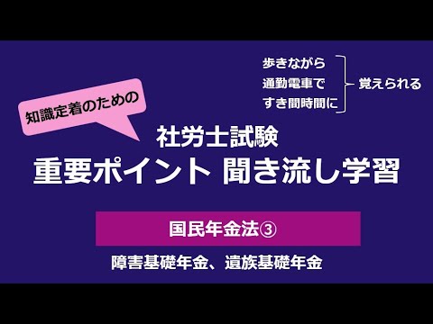 知識定着のための社労士聞き流し学習（国民年金法③）