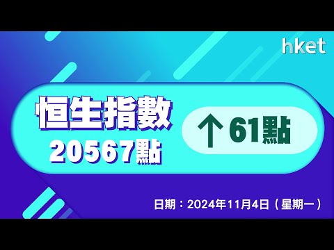 恒指收報20567點，升61點，     成交1162.3億元