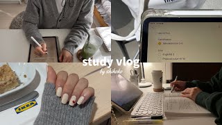 study vlog 🥣💫 | 資格勉強と課題を両立させる大学生の日常| 新たな資格試験に向けてスタート | ネイル･スキンケアも怠りません👶🏻🫰🏻