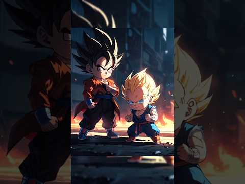 Kid Goku & Vegeta #shorts #anime #goku #vegeta #ai #funny