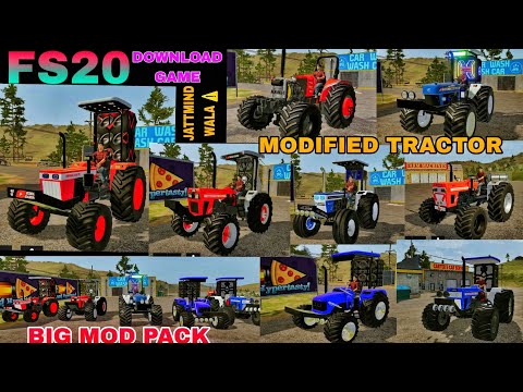 Fs20 💥indian tractor apk game download indian || Modified tractor game  || indian vehicle simulator