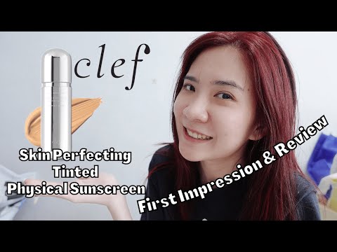 CLEF Skin Perfecting Tinted Physical Sunscreen First Impression & Review 2023