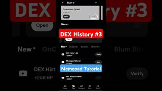 Blum New Task DEX History #3 |Memepad Tutorial |Blum keyword today  | blum #blumkeyword  #blumcode