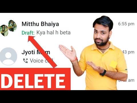 how to remove whatsapp draft messages | Whatsapp draft messages kaise hataye