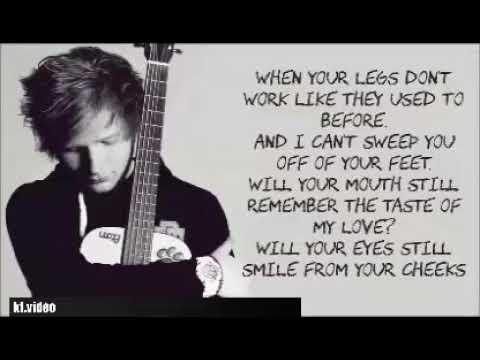 ""Thinking out loud" new lyrics