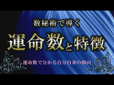 【数秘術】生年月日で分かる自分の特徴｜運命数から知る自分の特徴