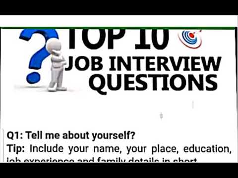 top 10 job interview questions | best question जो सभी companies में पूछे जाते हैं 👌✅👍