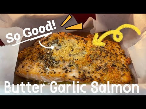 【ENG】 Roasted Garlic Butter Slamon tastes amazingly delicious, try it! #cookingvideo #salmonrecipes