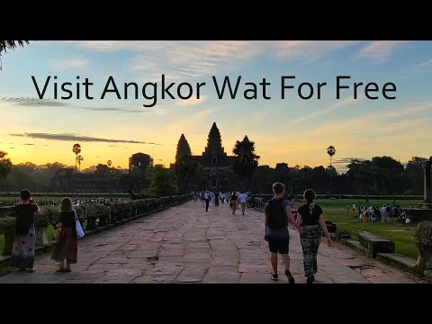 Visit Angkor Wat Temple for Free | How to get Angkor Pass. How is Cambodian Food ?